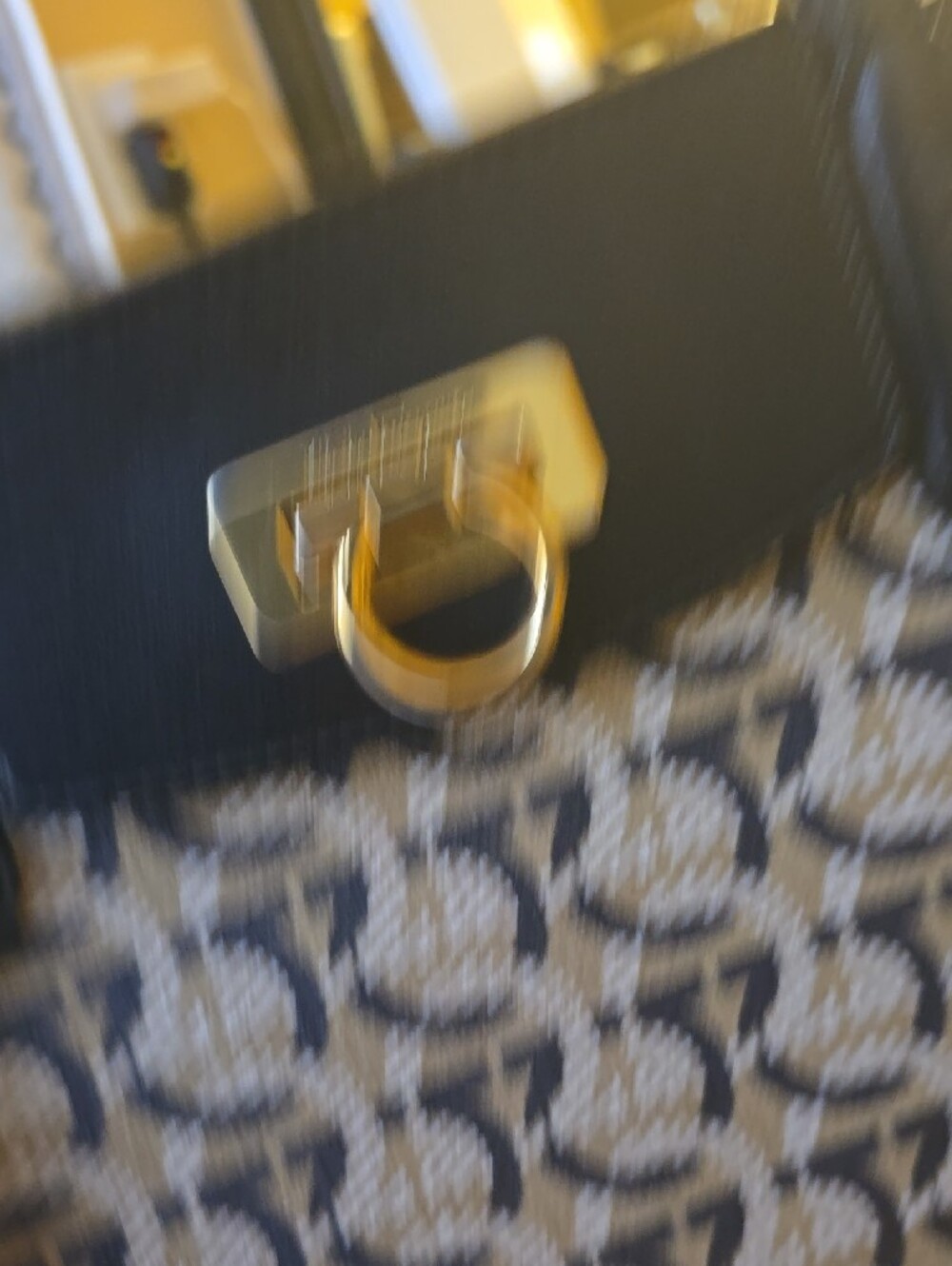 Salvatore Ferragamo Red Leather Wristlet Pouch with Black Strap and Gold Accents - Picture 3 of 12